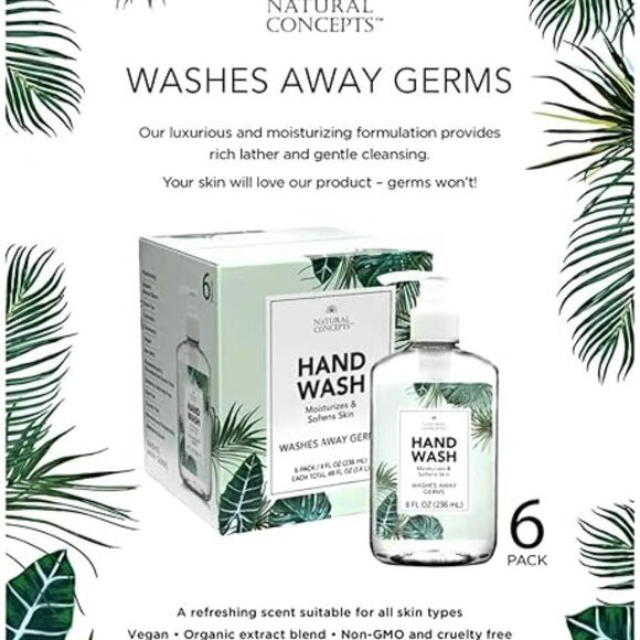 Hand Wash 6-Pack / 8 oz Pump Bottles - Picture 3 of 3